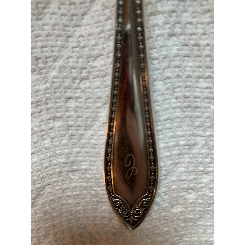 Vintage Oneida Community Silver Plate Sheraton Large Serving Fork 8 1/2''